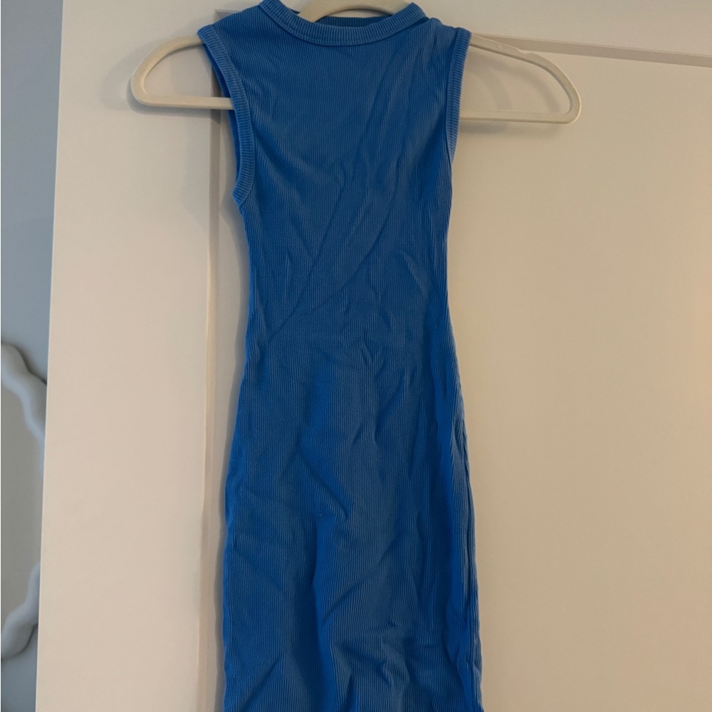 Pull&Bear Vibrant Blue Sleeveless Midi Dress